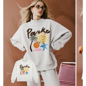 Parke Women's Gray Graphic Sweater